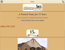 Tablet Screenshot of milestonehomesinc.com